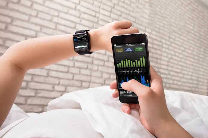 In bed met smartwatch en app