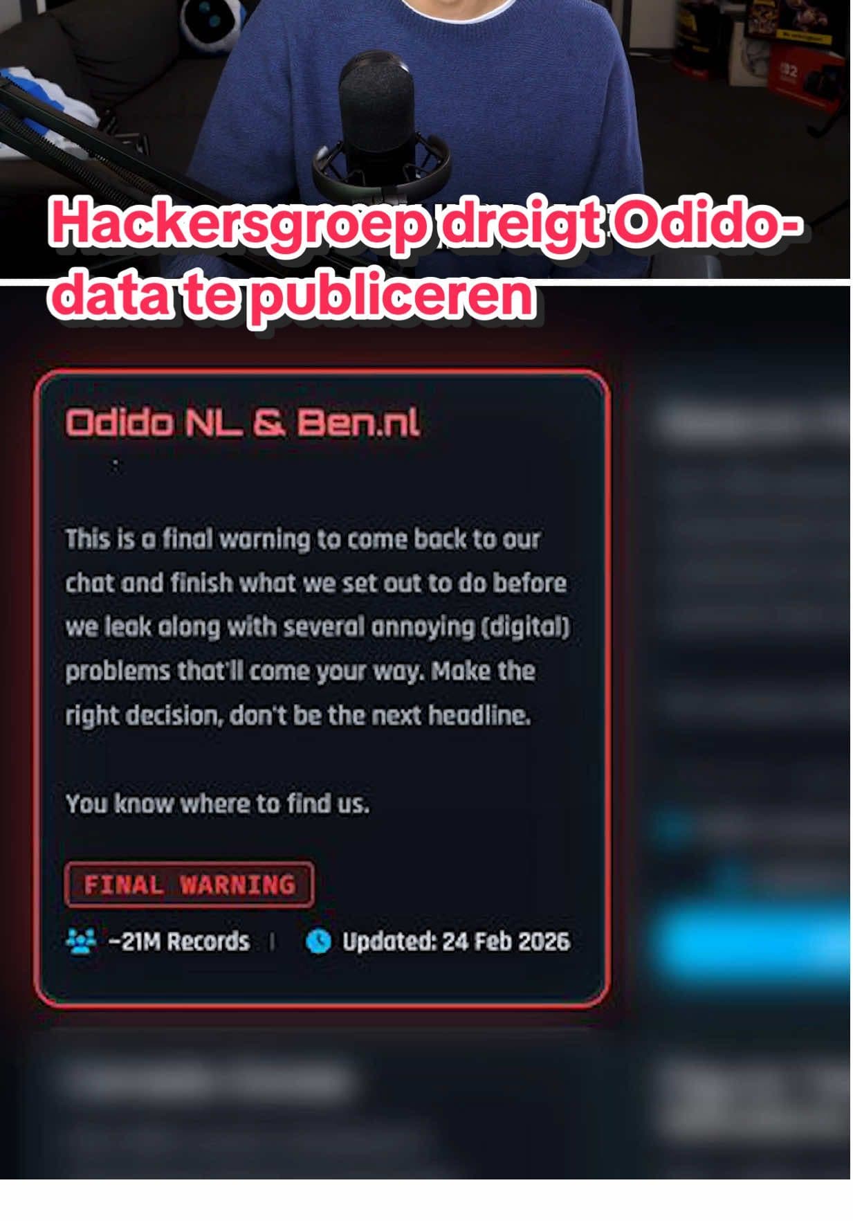 Hackersgroep dreigt met publiceren van gestolen Odido-data #tech #gadget