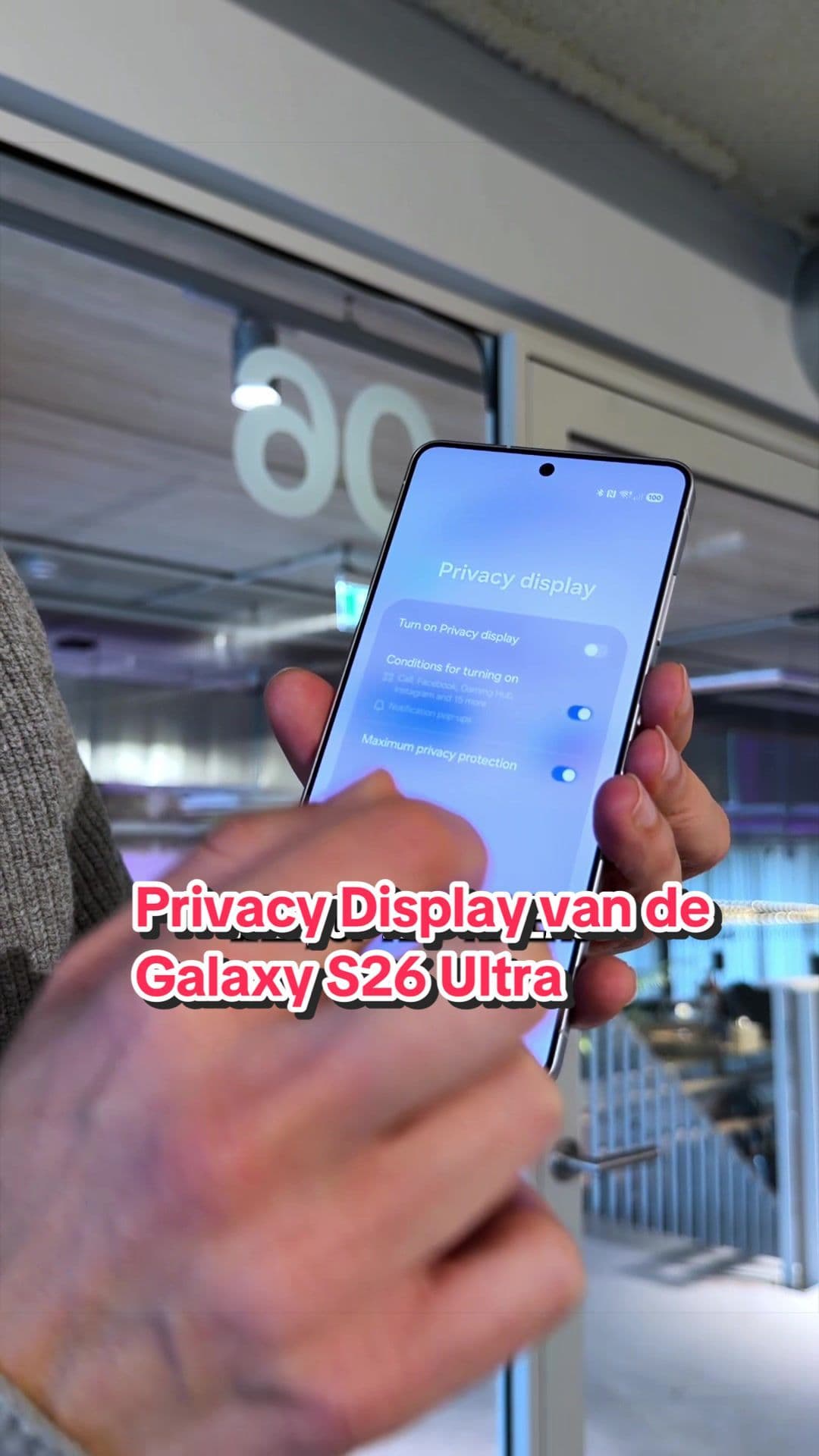 Het privacy-scherm van de Samsung Galaxy S26 Ultra #tech #gadget