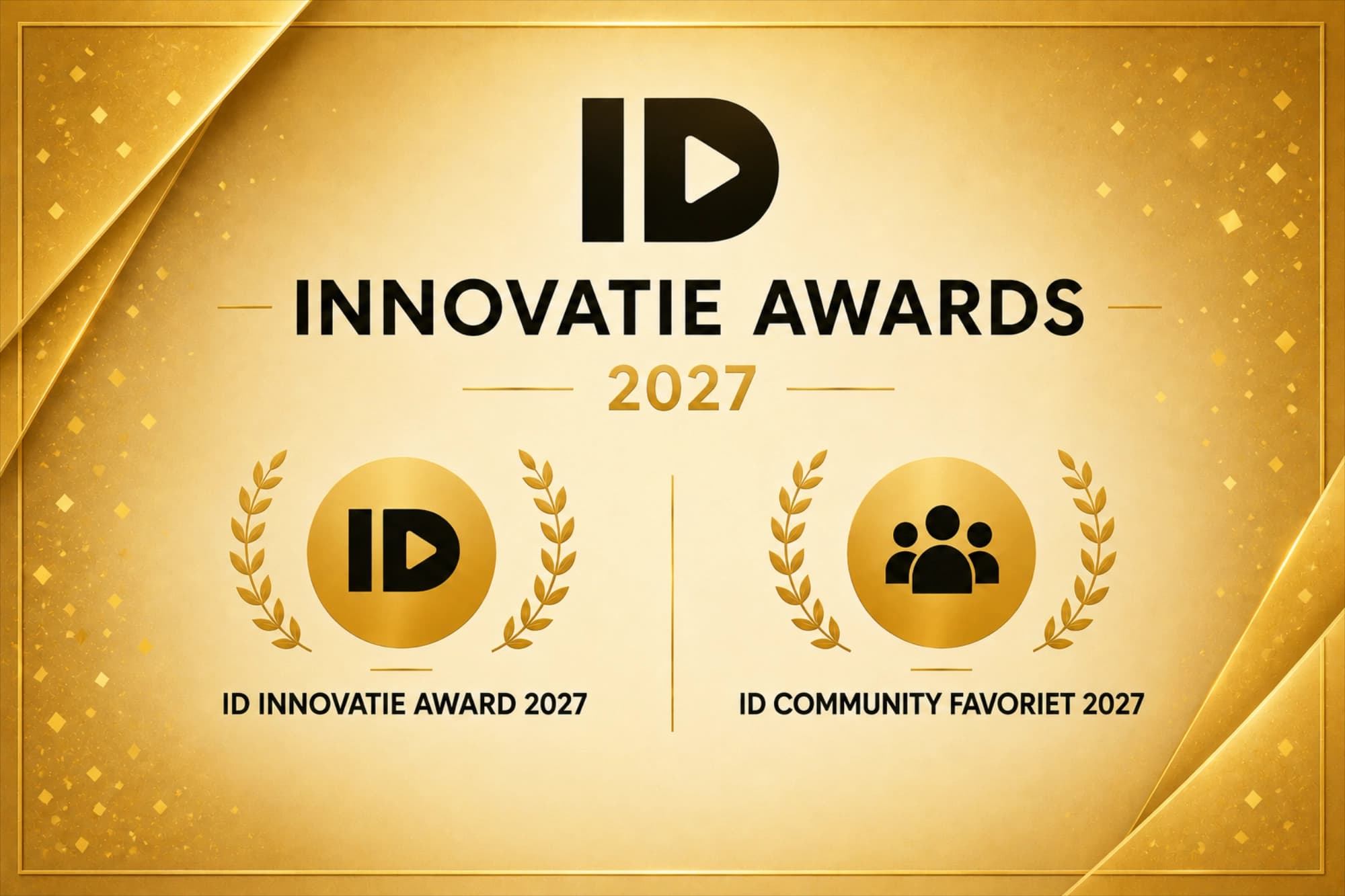 ID Innovatie Awards 2027, met de twee prijzen ID Innovatie Award 2027 en ID Community Favoriet 2027