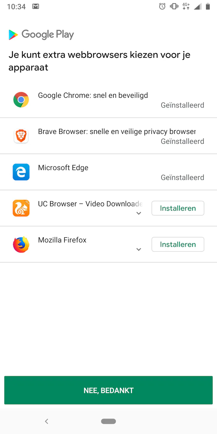 Google start uitrol zoekmachine- en browserkeuze-menu op Android-15747937