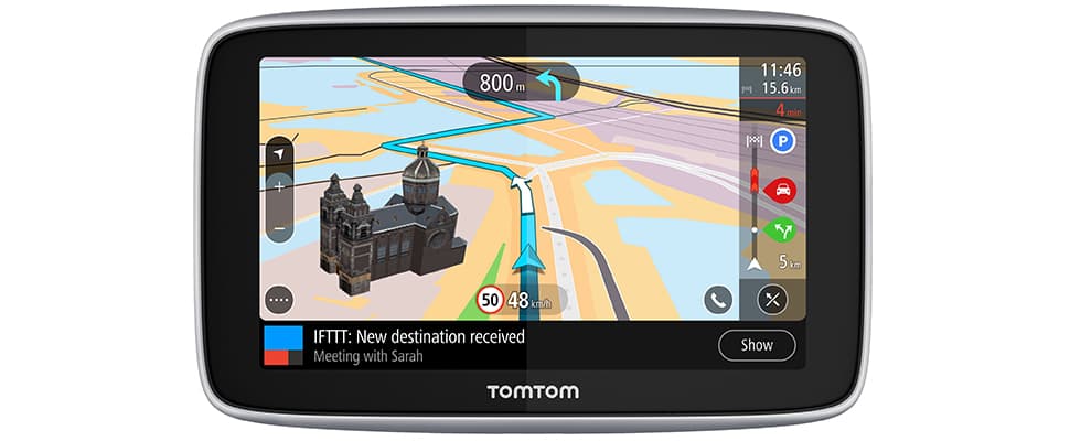 TomTom Go Premium: Wegrijden, lichten uit