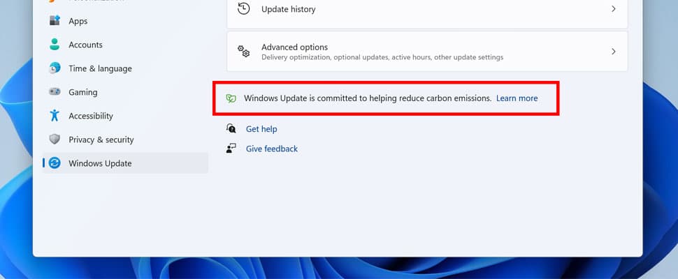 Microsoft maakt Windows 11 milieuvriendelijker