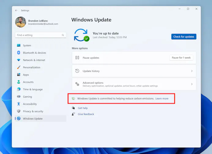 Microsoft maakt Windows 11 milieuvriendelijker-15754075