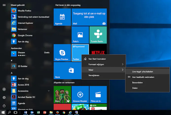 Zet het Windows 10-startmenu naar eigen hand-15754988