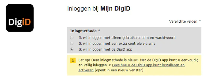 Zo werkt inloggen met de DigiD-app op overheidssites -15755068
