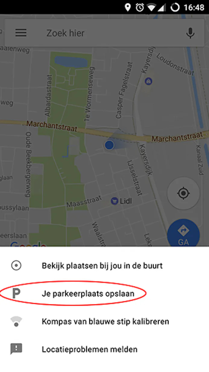 Je parkeerplaats terugvinden met Google Maps-15756081
