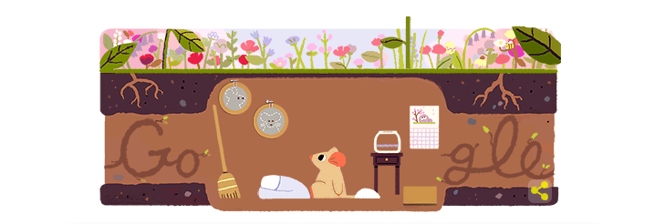 Lente-equinox gevierd met Google Doodle