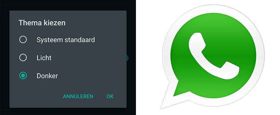 Donkere modus WhatsApp nu uit voor iOS en Android