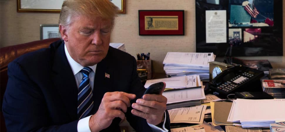 'Trump blijft onveilige Galaxy S3 gebruiken'