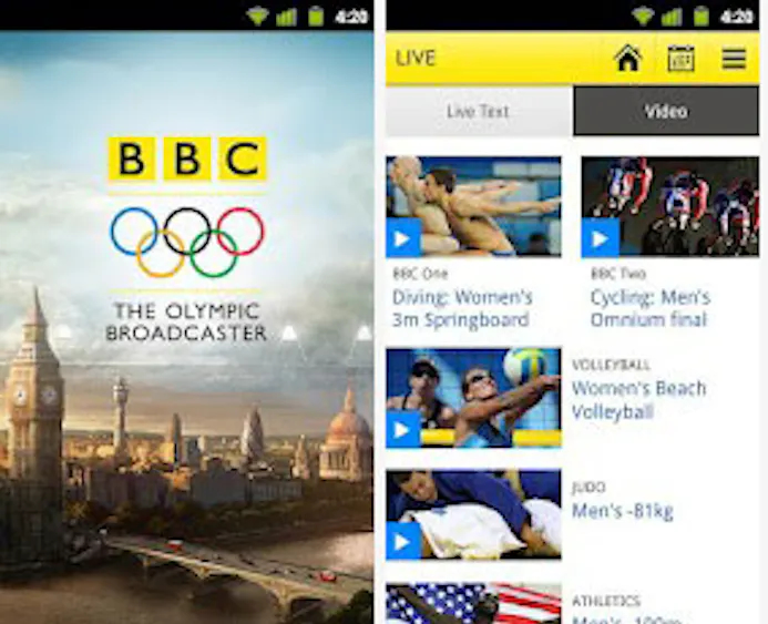 Olympische Spelen live kijken via app BBC-15766513