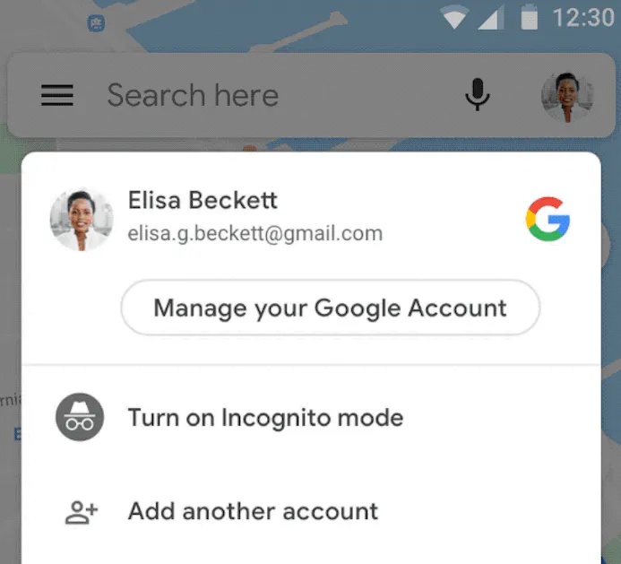 Incognito-modus voor Google Maps is nabij-15767047