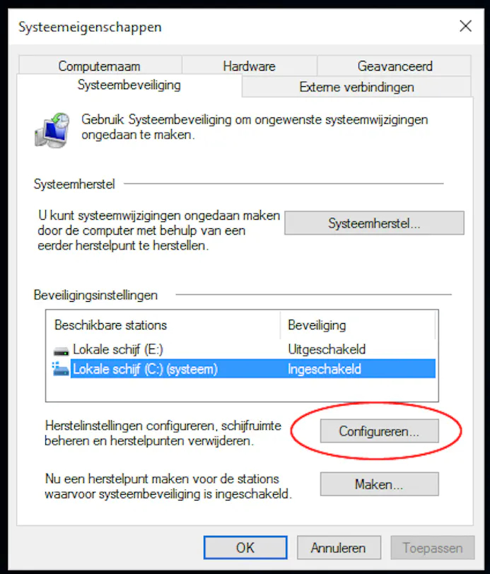 Hoe maak je een (systeem)herstelpunt aan in Windows 10?-15767222