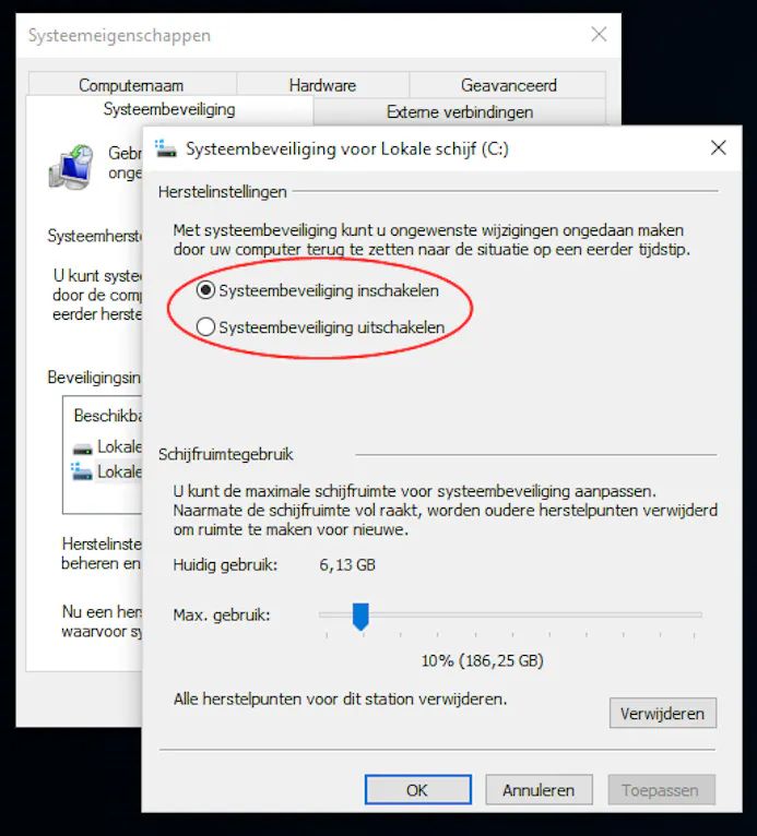 Hoe maak je een (systeem)herstelpunt aan in Windows 10?-15767227