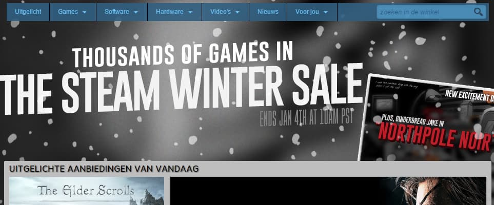 Gameshops houden winter-uitverkoop