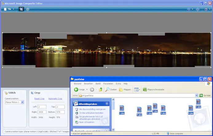 Panorama plakken met MS Image Composite Editor-15768043