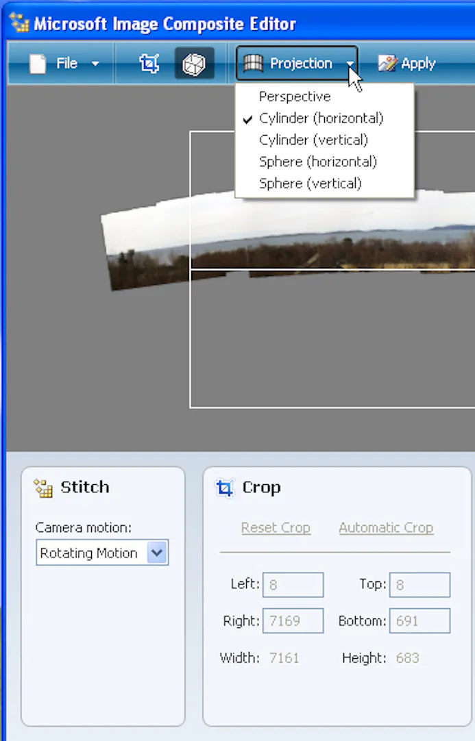 Panorama plakken met MS Image Composite Editor-15768047