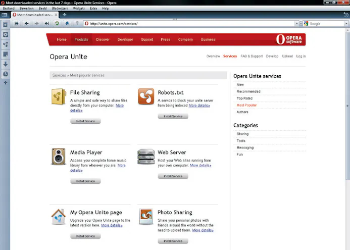 Meer dan een browser: Opera Unite-15768105