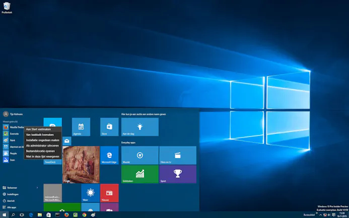 Alles over het nieuwe startmenu van Windows 10-15796765