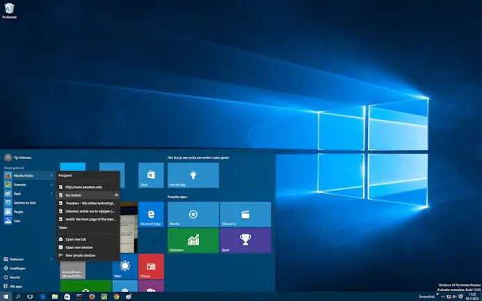 Alles over het nieuwe startmenu van Windows 10-15796766