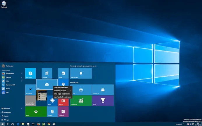 Alles over het nieuwe startmenu van Windows 10-15796774