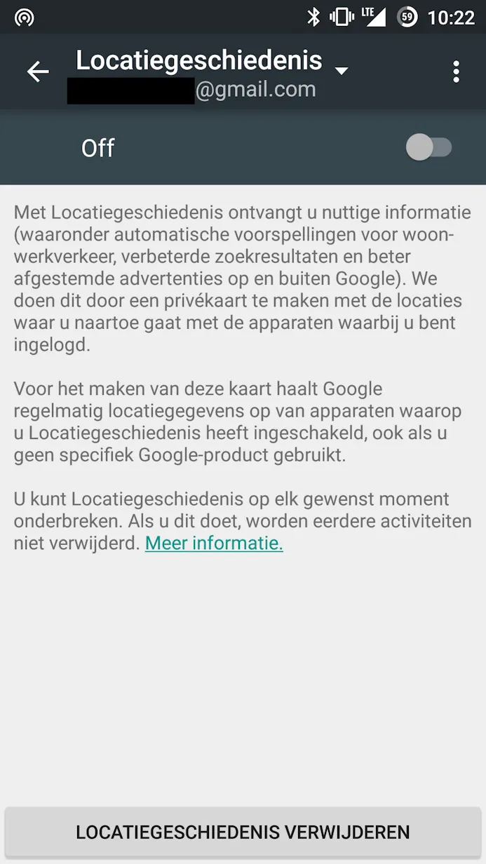 Hoe zet je Googles locatiegegevens uit in Android?-15796864