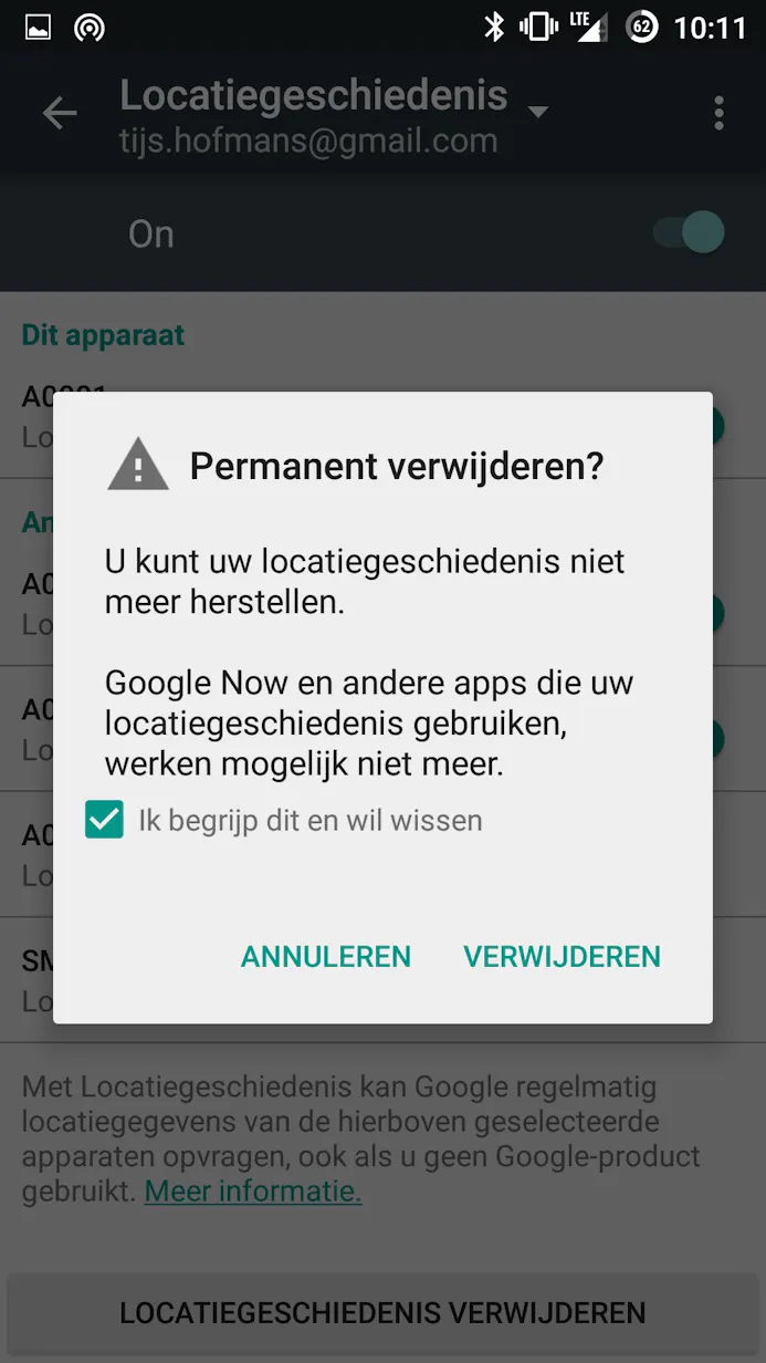 Hoe zet je Googles locatiegegevens uit in Android?-15796869