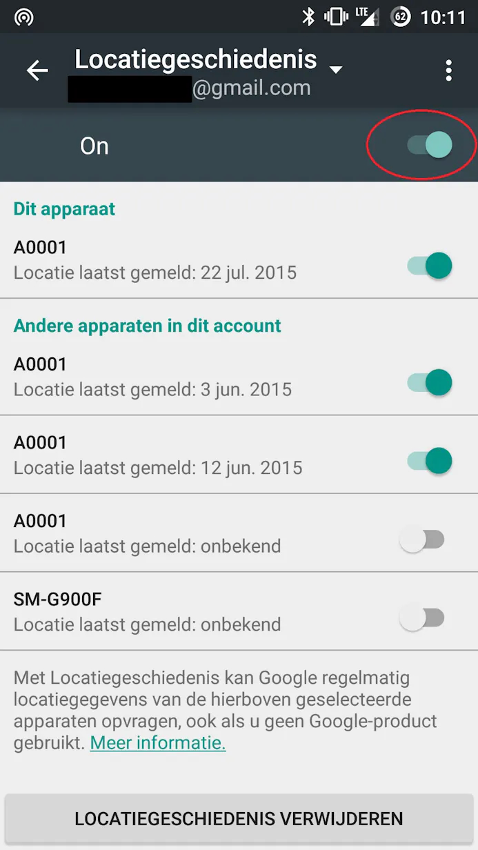 Hoe zet je Googles locatiegegevens uit in Android?-15796871