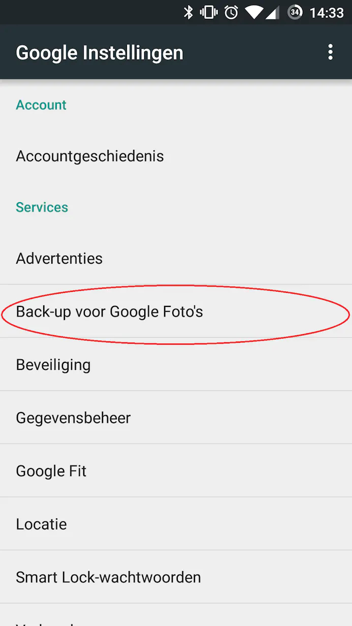 Zet automatische achtergrond-backups in Google Foto's uit-15796955