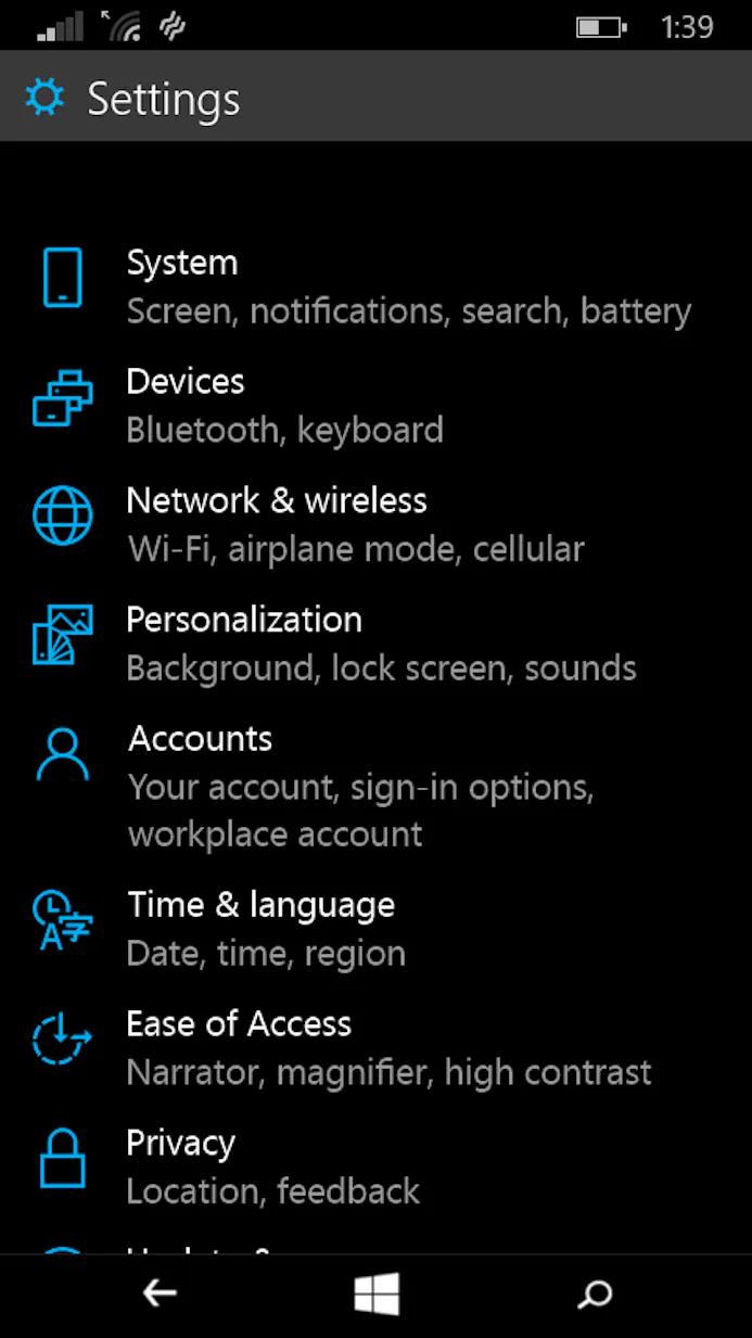 Preview: Windows 10 voor mobiele telefoons-15817427