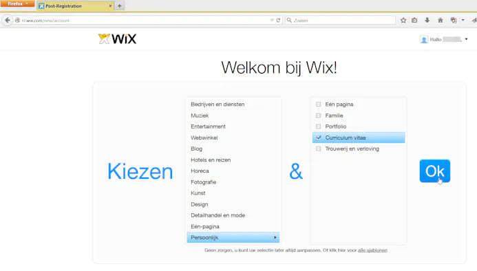 Met Wix makkelijk een eigen site-15983736