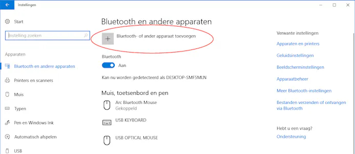 Bluetooth-apparaten verbinden met Windows 10-15984836