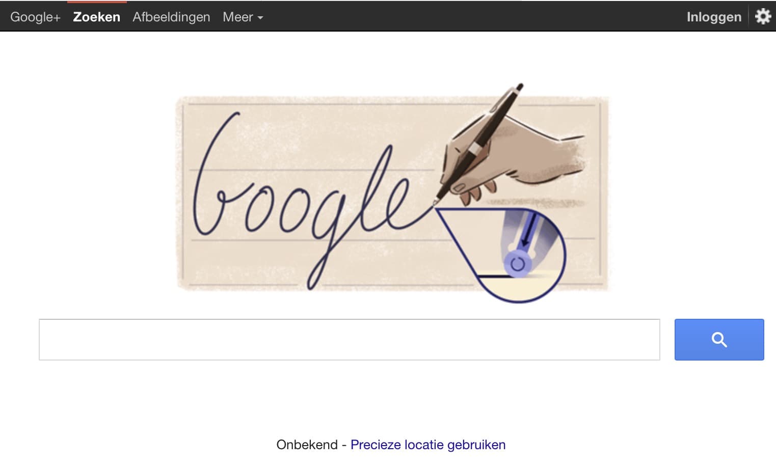 Ladislao José Biro met een doodle herdacht door Google
