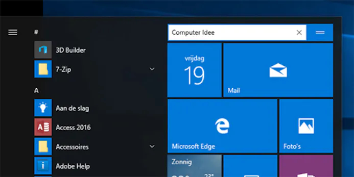 Windows 10: Tips voor het startmenu-15986384