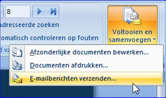 Persoonlijke mailings met Office 2007.-15988849
