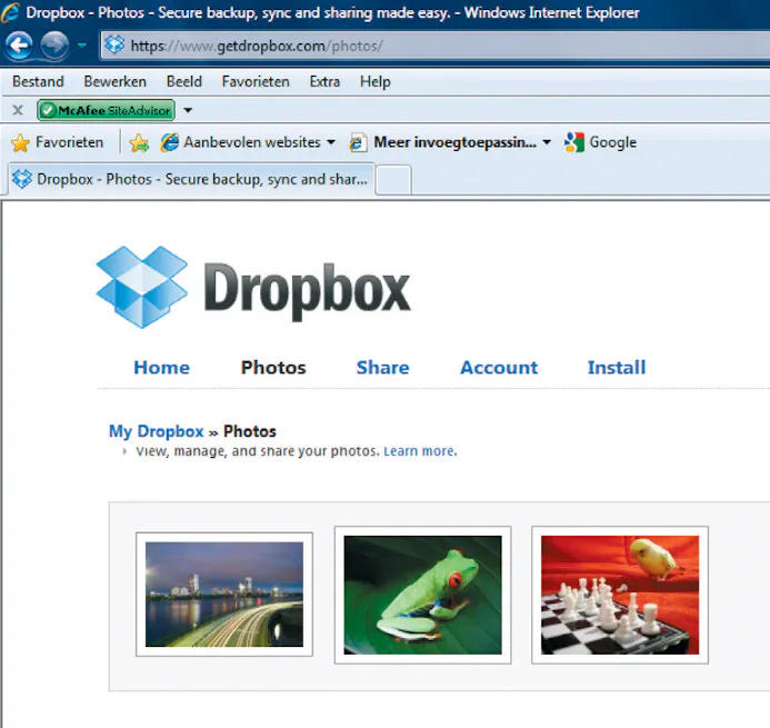 Hou uw bestanden online bij met Dropbox-15989349