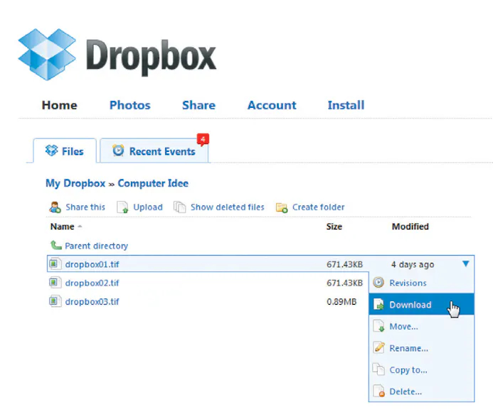Hou uw bestanden online bij met Dropbox-15989352