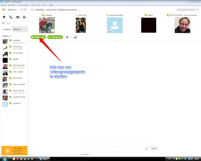 Groepsgesprekken beginnen in Skype-15990593