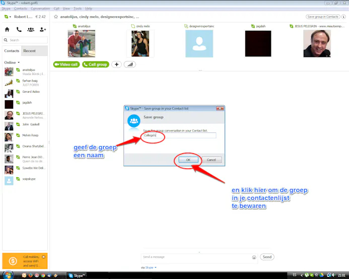 Groepsgesprekken beginnen in Skype-15990600