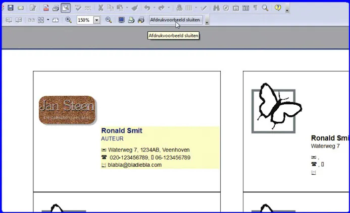 Visitekaartjes met logo in OpenOffice-15991098