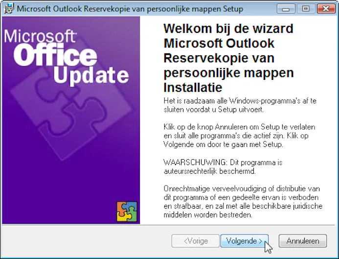 Backup voor Outlook 2007-15992261