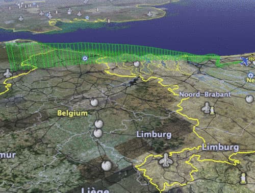 Nederlands Vliegverkeer live te volgen op Google Earth