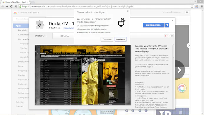 Workshop: Al je favoriete series bijhouden en downloaden met Duckie TV (Chrome)-16013256
