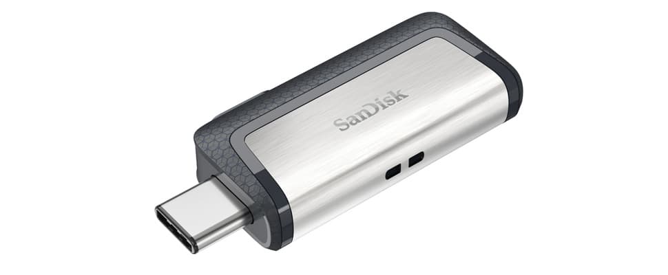 Dualdrive van Sandisk is twee usb-sticks in één
