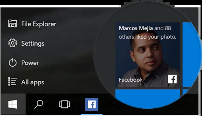 Facebook en Messenger uit als app voor Windows 10-16023964