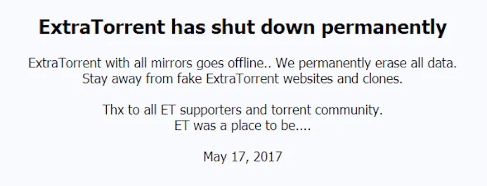 The Pirate Bay gebukt onder verdwijnen ExtraTorrent-16026305