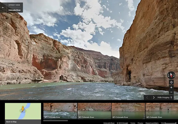Google laat gebruikers door Grand Canyon varen met Street View-16211839