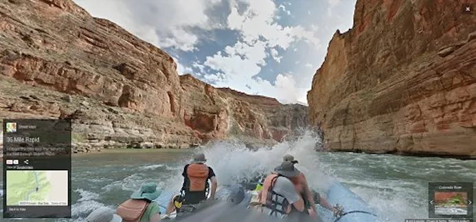 Google laat gebruikers door Grand Canyon varen met Street View-16251896
