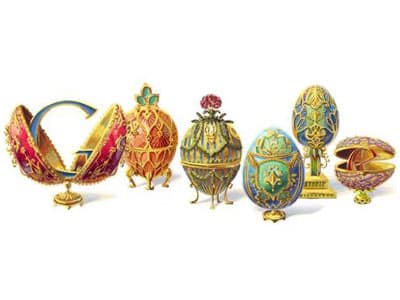 Peter Carl Fabergé Google Doodle