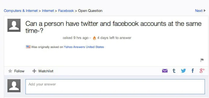 De grappigste vragen over het internet op Yahoo Answers-16252650